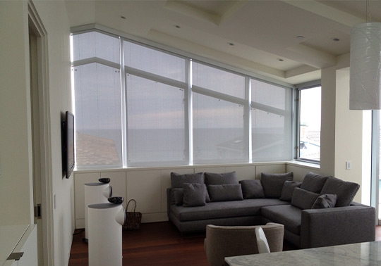 Custom roller shade installation