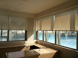 Custom roller shade installation