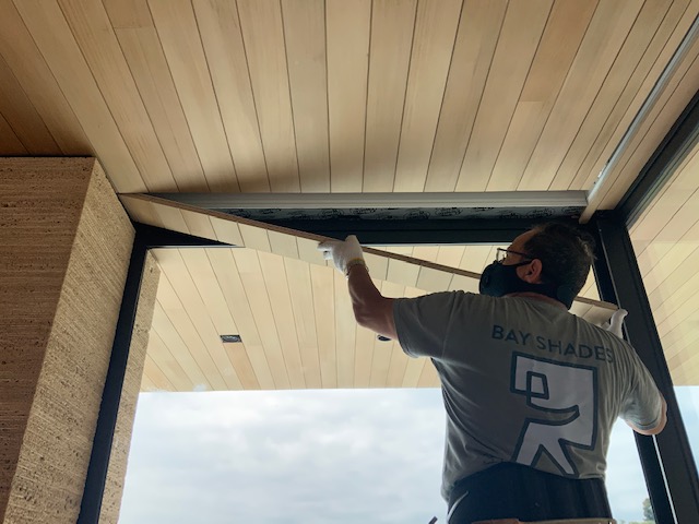 Bay Shades Installing an automated shade pocket