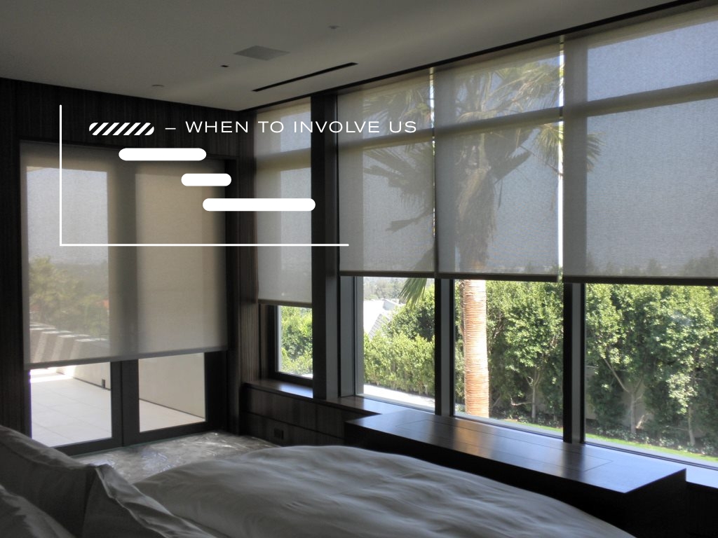 If selecting automated shades, bring in Bay Shades early in the process